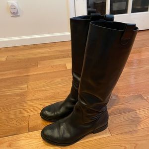 KORS Michael kors az8.5 black tall leather riding boots